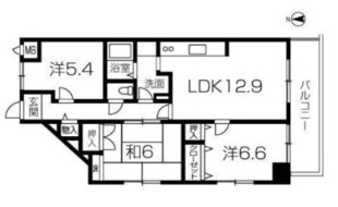 キャッスルコート東辻井の物件間取画像